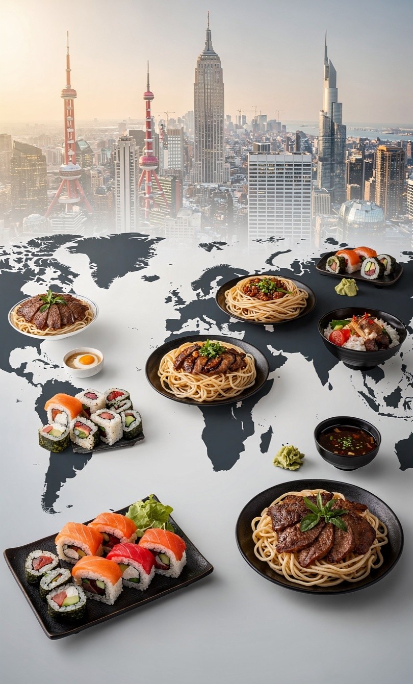 global japanese restaurant chains sushi conveyor belt dining